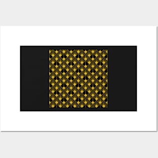 Art Deco Black and Gold Pattern Posters and Art